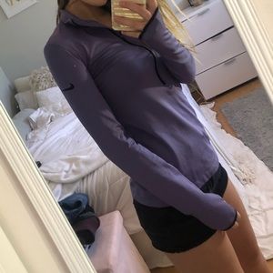 Purple Nike half zip long sleeve